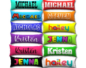 Custom Name Pillow Custom Body Pillow with Name Pillow Personalized Gift for Girl Bedroom Decor Kids Gift Unique Teen Boy Room Decor Unisex