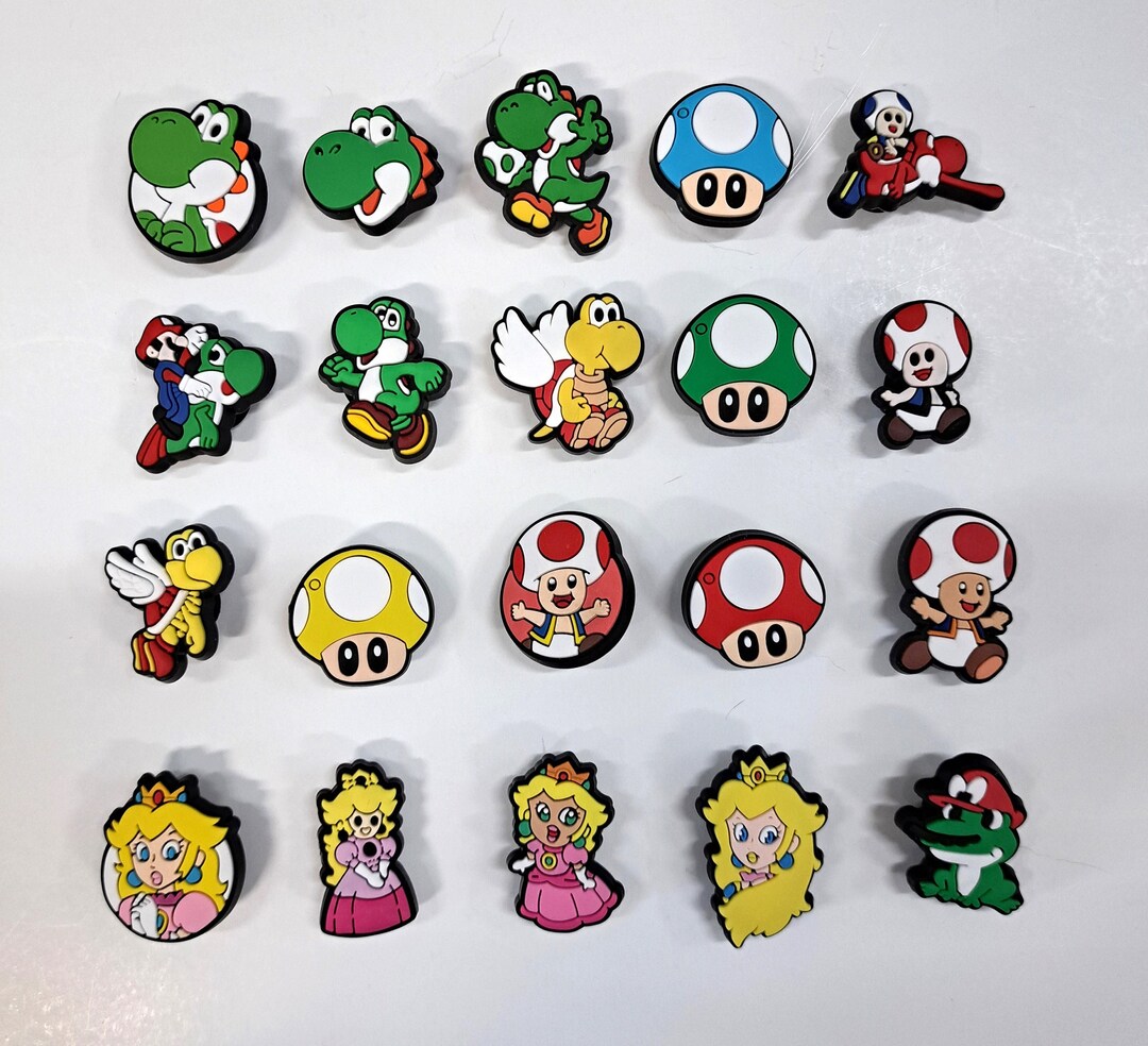 Super Mario Croc Charms Random Yoshi Croc Charm Video Gamer Croc