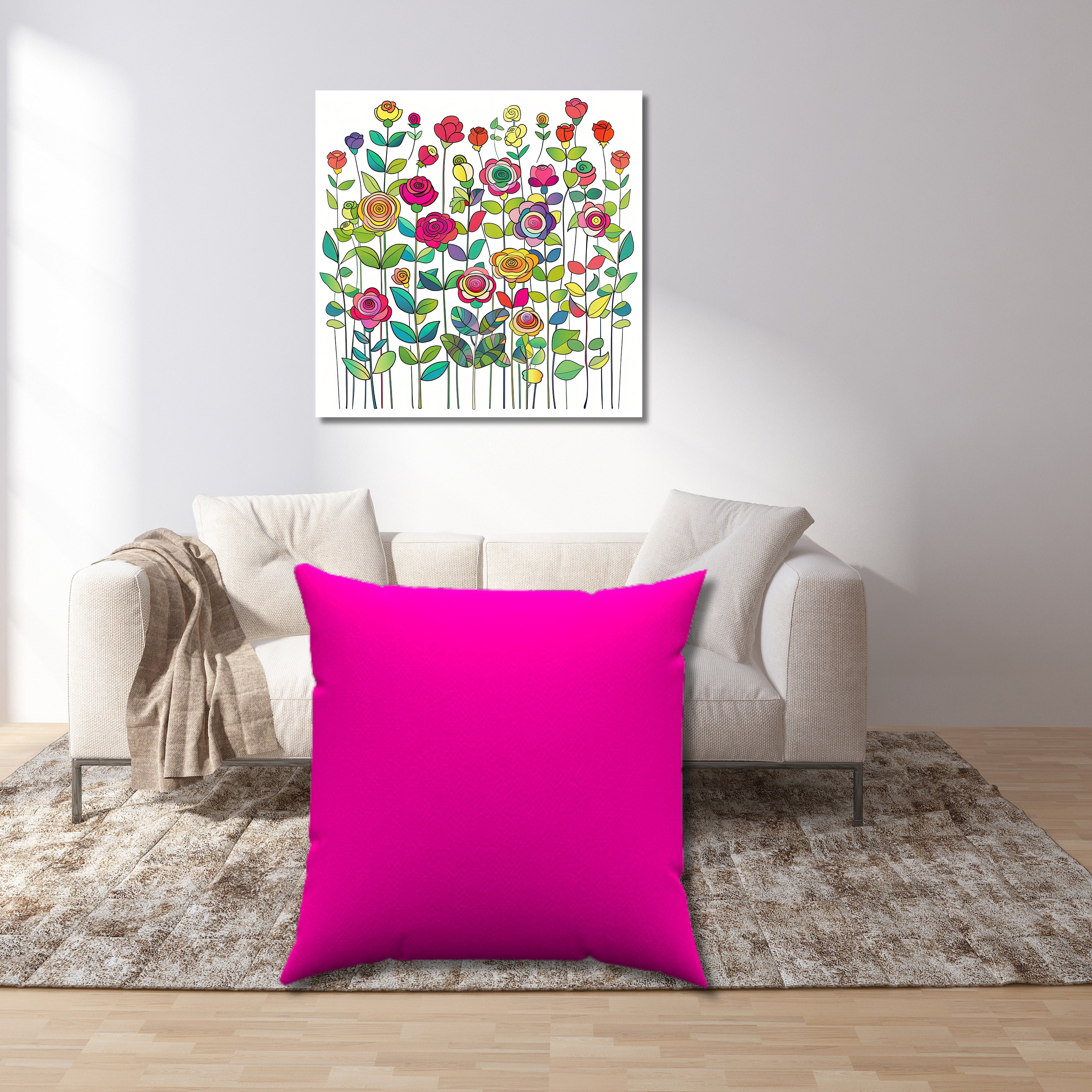 Giant Floor Pillow Solid Color Floor Cushion Large Headboard Pillow