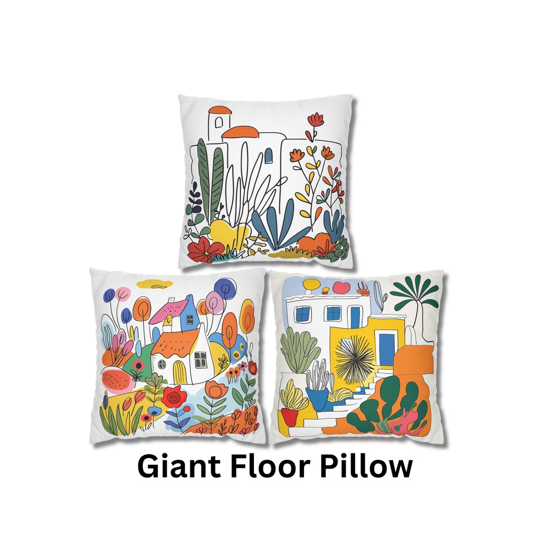 Giant Floor Pillow Seating Floor Cushion Reading Nook Pillow Decorative