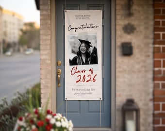 Custom Graduation Banner: Class of 2026 Personalized Party Decor