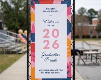 Custom Graduation Banner: Class of 2026 Personalized Party Decor