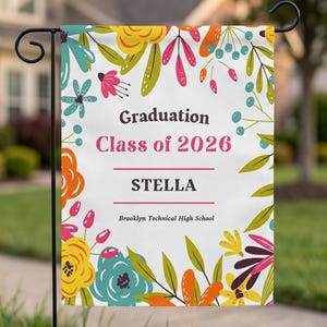 Personalized Graduation Garden Flag – Class Of 2026 Custom Yard Decor (14x15 3/4”)