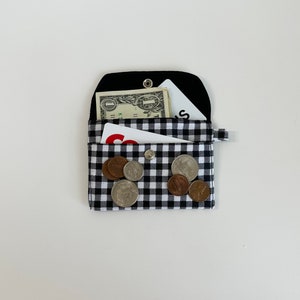 Monedero pequeño acolchado para tarjetas, tarjetero