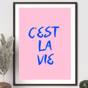 C’est La Vie Digital Print | French Quote Wall Art | Parisian Aesthetic | Instant Download