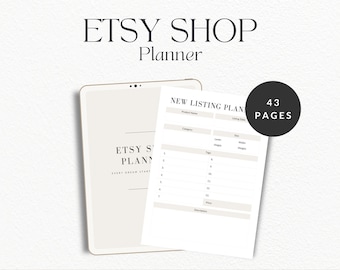 Etsy Shop Planner, Business Organizer for Etsy Sellers, 43-Page Online Shop Management + Sales Tracker, Etsy Success & Growth Tools