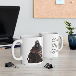 Death Before Tyranny 11oz White Coffee Cup, Grim Reaper Cup, Patriotic Mug, USA Flag Mug, Veteran Gift, Gift Ideas
