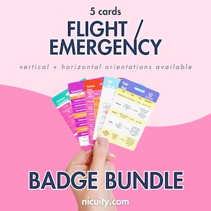 NICU Emergency Badge Reference Card Bundle | NICU Flight / Transport Nurse Badge Cards