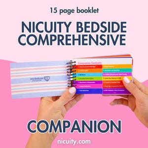 NICUity Bedside Comprehensive Companion | NICU Nurse Badge Reference Card Booklet | NICU Bedside Spiral Bound Booklet