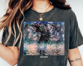クロード・モネ Tシャツ / ウィローズ 印象派 絵画 フランス人アーティスト 画家 美術館 歴史 美学 / コンフォートカラーズ® ユニセックス ギフトシャツ