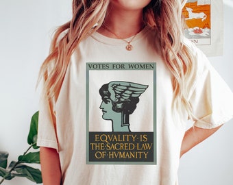 Votes For Women Tshirt / Election Voting Feminist Equal Rights Voter Vintage Retro Art Poster Aesthetic / Comfort Colors® Unisex Gift Shirt