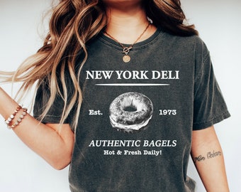 NYC Bagels Tshirt / New York Bagel Lover Deli Chef Bagel Club Foodie Graphic Retro Vintage Aesthetic / Comfort Colors® Unisex Gift Shirt