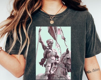Joan Of Arc Tshirt / Paris France French Travel Saint Feminist Girl Power Catholic Spiritual Aesthetic / Comfort Colors® Unisex Gift Shirt