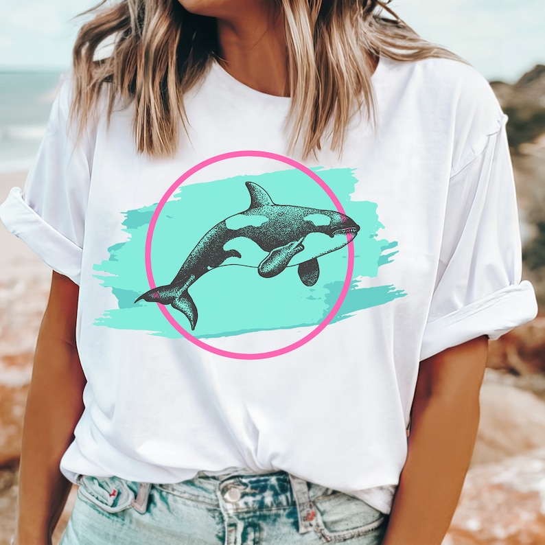 Retro Orca Tshirt / Save the Whales Ocean Nature Environment ...