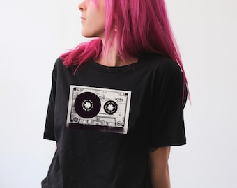 Cassette Tshirt / Music Lover 80's 90's Gen X Band Fan Nostalgia DJ Vintage Retro Graphic Aesthetic / Comfort Colors® Unisex Gift Shirt