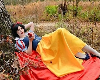 Snow White Dress Gown & Cape Costume, Adult Teen, Custom Made to Your Size Choice Busts 32&quot; - 42&quot;