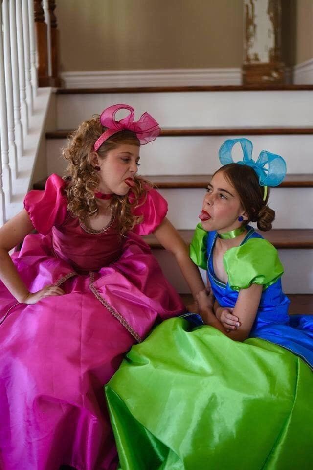 Drizella & Anastasia Cinderella Step Sisters Costume Dress Adult