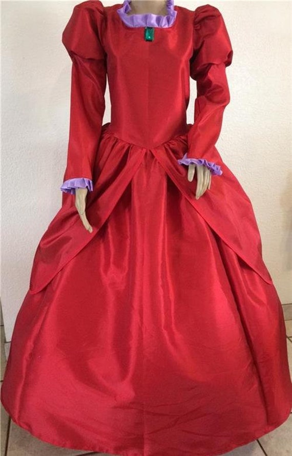 Lady Tremaine Cinderella Stepmother Costume Dress Gown, Adult, Teen, Wicked Stepmother Custom Made to Your Size Choice of S - XL, Fairytale