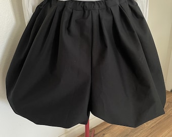 Black Twill Medieval Elizabethan Tudor Breeches Slops LARP Trousers Renaissance Shakespearean S - 2Xl
