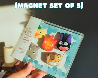 Studio Ghibli Magnet //Clay Magnets // Howl's Moving Castle // Spirited Away // Handmade Magnets