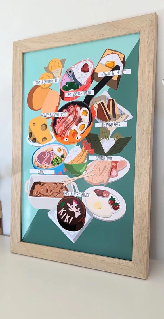 Studio Ghibli Food Print // Spirited Away // Howl's Moving Castle