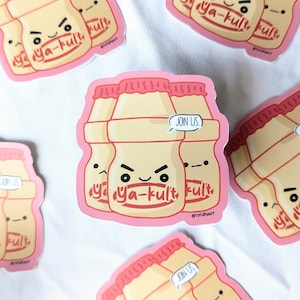 Yakult Sticker // Vinyl Sticker // Yogurt Drink //