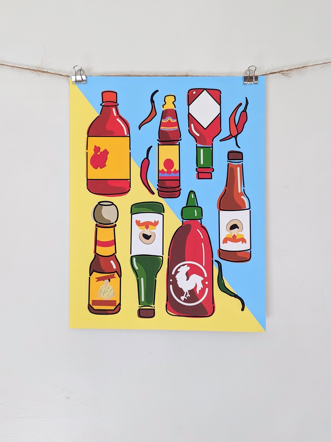 Hot Sauce Print // Sriracha Print // Spicy // Tapatio Print - Etsy