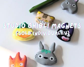 Studio Ghibli Magnet //Clay Magnets // Howl's Moving Castle // Spirited Away // Handmade Magnets