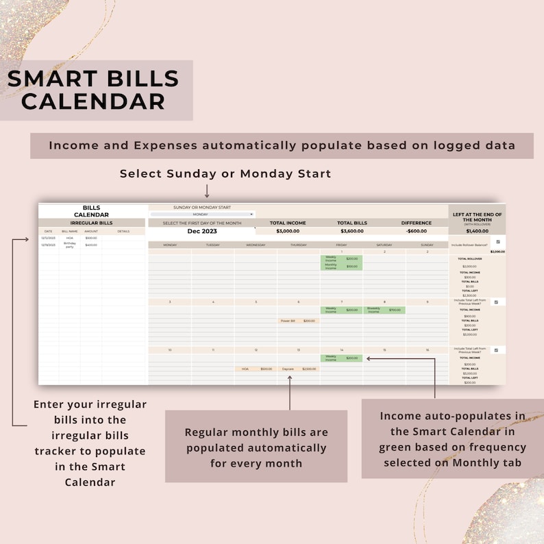 Weekly Bi weekly Monthly Budget Spreadsheet Planner Google Sheets Weekly bi weekly monthly budget spreadsheet planner google sheets