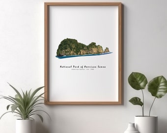 National Park of American Samoa Print | Instant Download | National Park Poster | Travel Art | Digital Art | Wall Decor | Wall Art