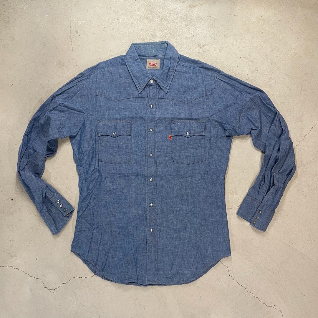 Vintage Levi's Orange Tab - Western Chambray Button up Shirt - XL