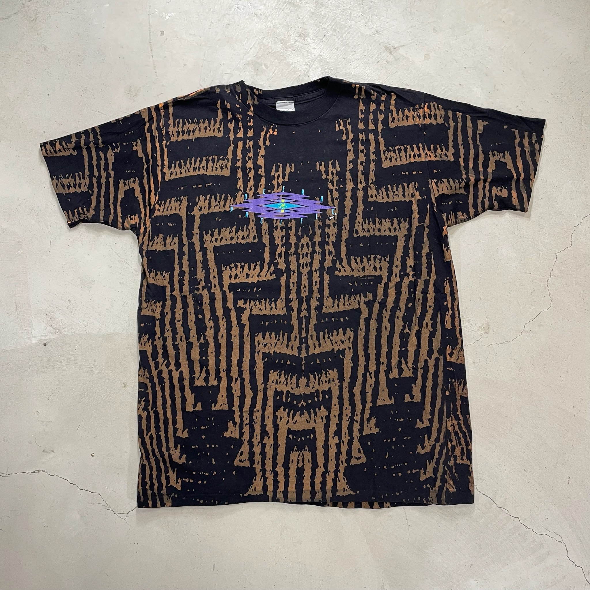 トップス Ocean Pacific All Over Pattern Print Tee Vintage 90s Ocean Pacific All Over Print T-shirt - L - Etsy