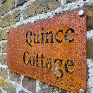 Corten Steel House Address Company Business Name Wall Mounted Sign Plaque 200mm - 600mm