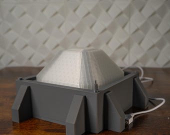 Op fabrieken geïnspireerde lamp | Grote RGB-gamingbureaulamp | Industrieel fabrieksdecor | Programmeerbare kleuren-ledlamp | Gamercadeau