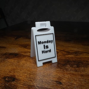 Funny Mini Desk Sign – 3 Inch Office Humor Gift, Quirky Coworker Desk Decor, Workplace Gag Gift for Office Workers