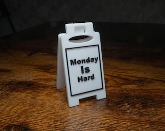 Funny Mini Desk Sign – 3 Inch Office Humor Gift, Quirky Coworker Desk Decor, Workplace Gag Gift for Office Workers