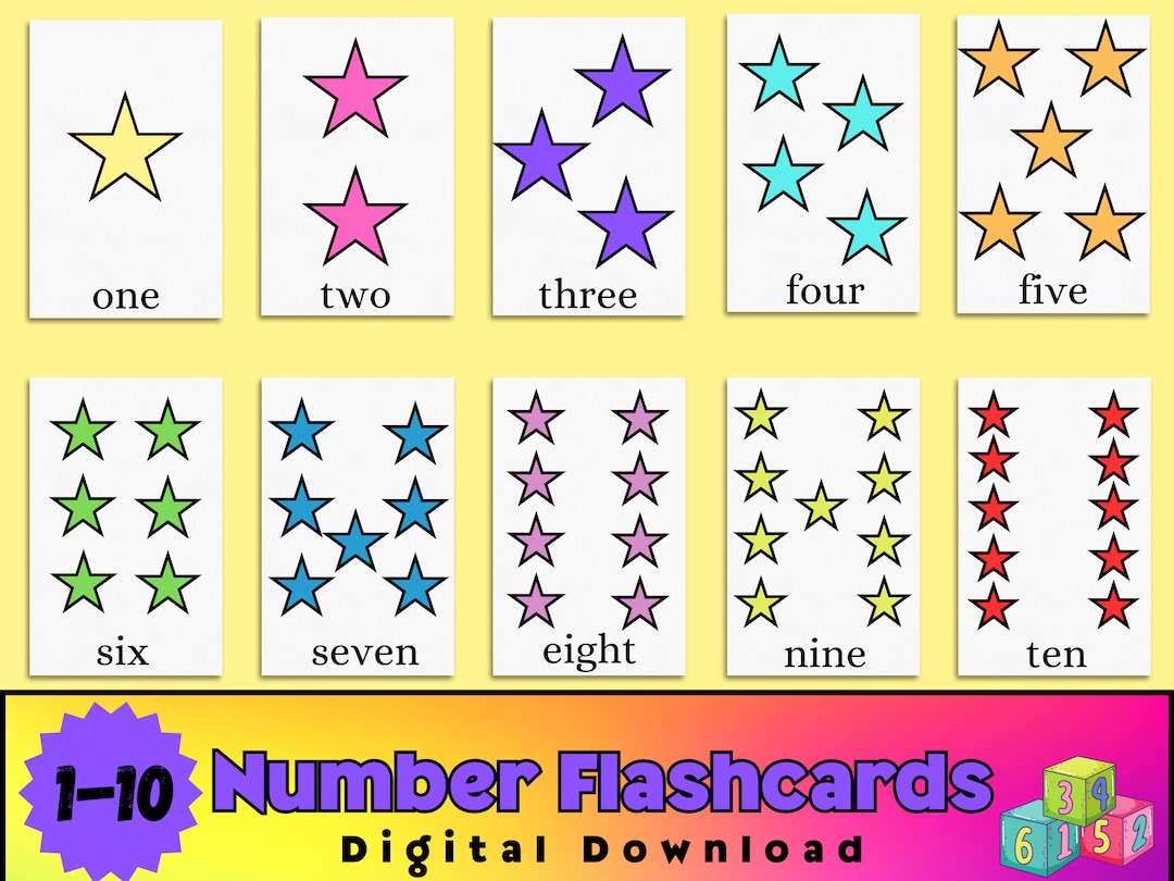 Tarjetas didácticas numéricas del 1 al 10, Tarjetas didácticas ...