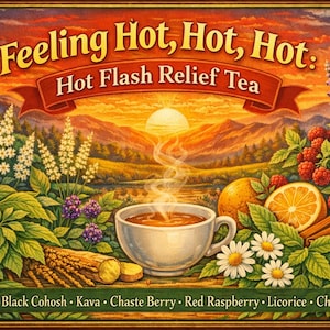 Organic Herbal Tea for Menopause Support & Hot Flashes