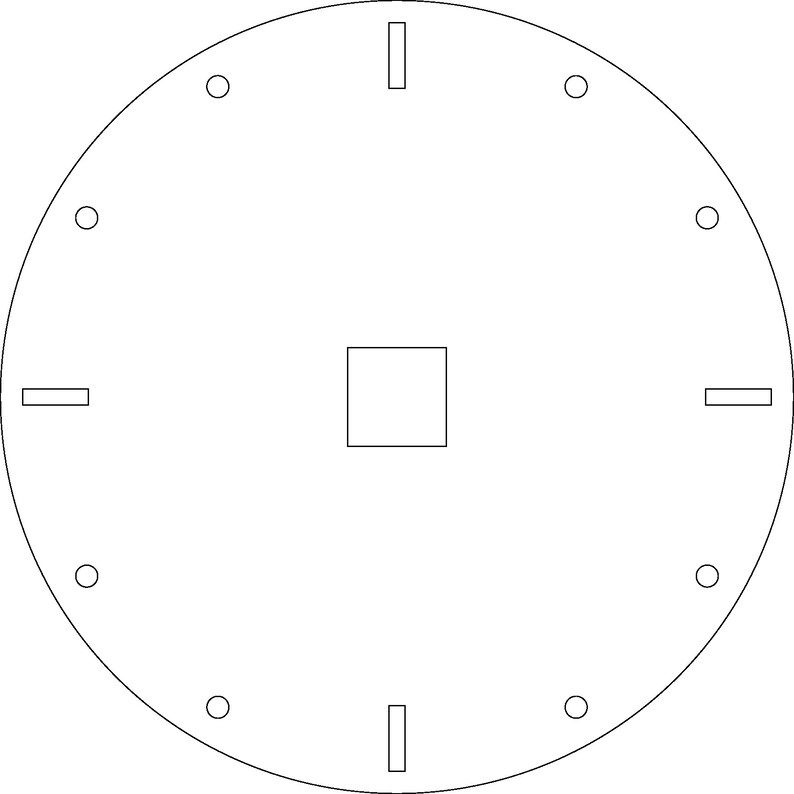 Router Template Clock Svg, Png, Pdf, Jpg Design File - Etsy Australia