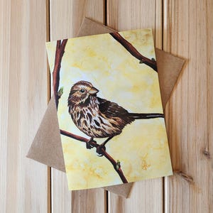 Carte de voeux Oiseau (Moineau)