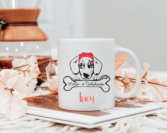 Custom Mother of Dachshund Mug: Personalized Wiener Dog Gift