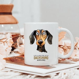 Dachshund 11 oz Mug, Dachshund Coffee Mug, Dachshund Gift, Dachshund Mug, Dachshund Owner Mug, Wiener Ceramic Mug, Dachshund funny print mug