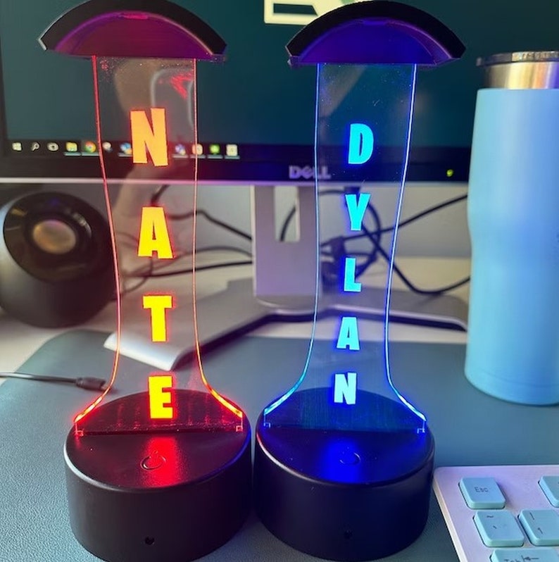 Custom Gamertag Light Sign Personalized Headphone Holder Etsy