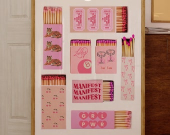 Matchbox Wall Print: Pink Apartment Decor, Coquette Art