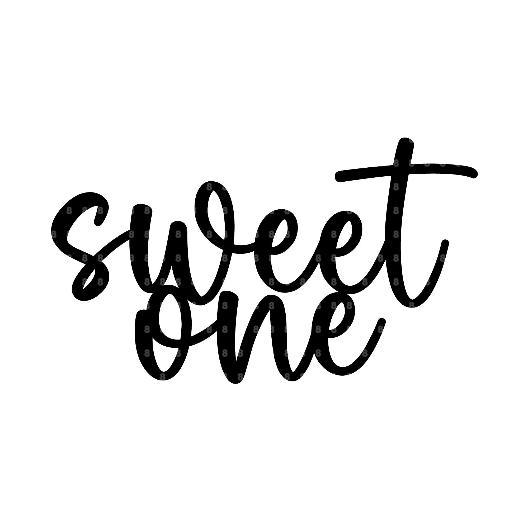 Sweet One Birthday Cake Topper SVG 1st Birthday Cut File for DIY Cake ...