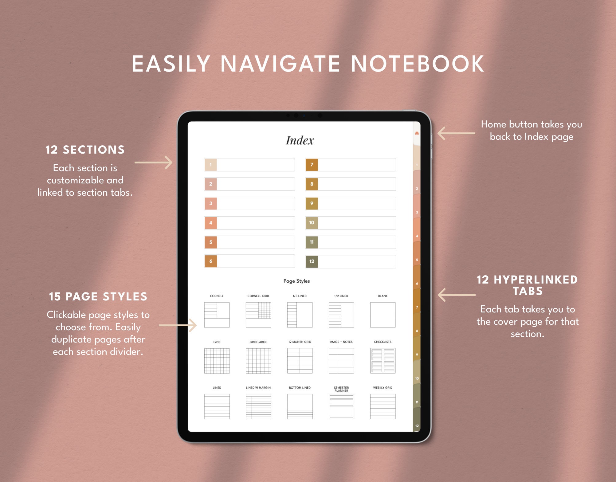 Digital Notebook, Goodnotes Notebook, Student Notebook, iPad Notebook ...
