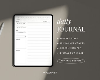 Digital Daily Journal, Goodnotes Daily, Ipad Diary, Notability Journal, Minimalist Journal, Hyperlinked Journal, Aesthetic Journal
