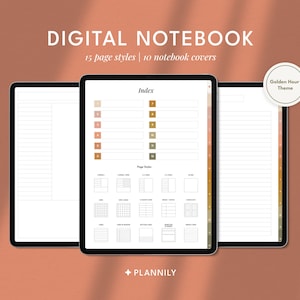 Digital Notebook, GoodNotes Notebook, Student Notebook, Ipad Notebook | Notebook Journal | GoodNotes Template, Dotted, Lined, Grid, Cornell