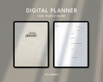 Planificador Digital, Planificador de iPad, Planificador GoodNotes, Planificador Minimalista, Planificador Sin Fecha, Planificador Semanal, Planificador Diario, Planificador Mensual