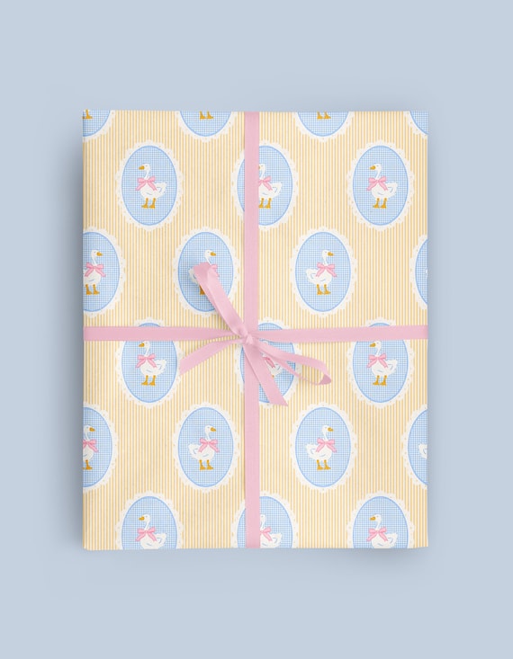 Blue Goose Wrapping Paper: Coquette Bows Gift Wrap